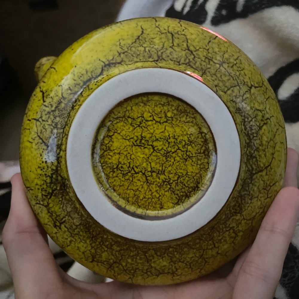 Yellow/green matcha bowl/chawan - Picture 3 of 3